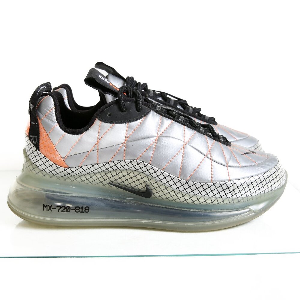 NIKE Air Max 720-818 Metallic Silver, Blk & Orange Sneakers/4.5 Youth/6 … - Picture 5 of 13
